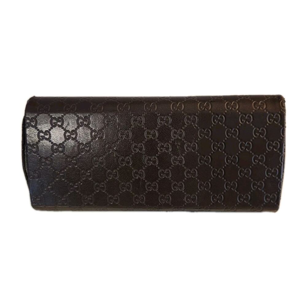 Gucci Collapsible Triangular Dark Brown Leather E… - image 3